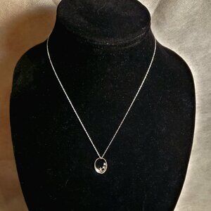 Vintage Small Silver Star & Quote Necklace